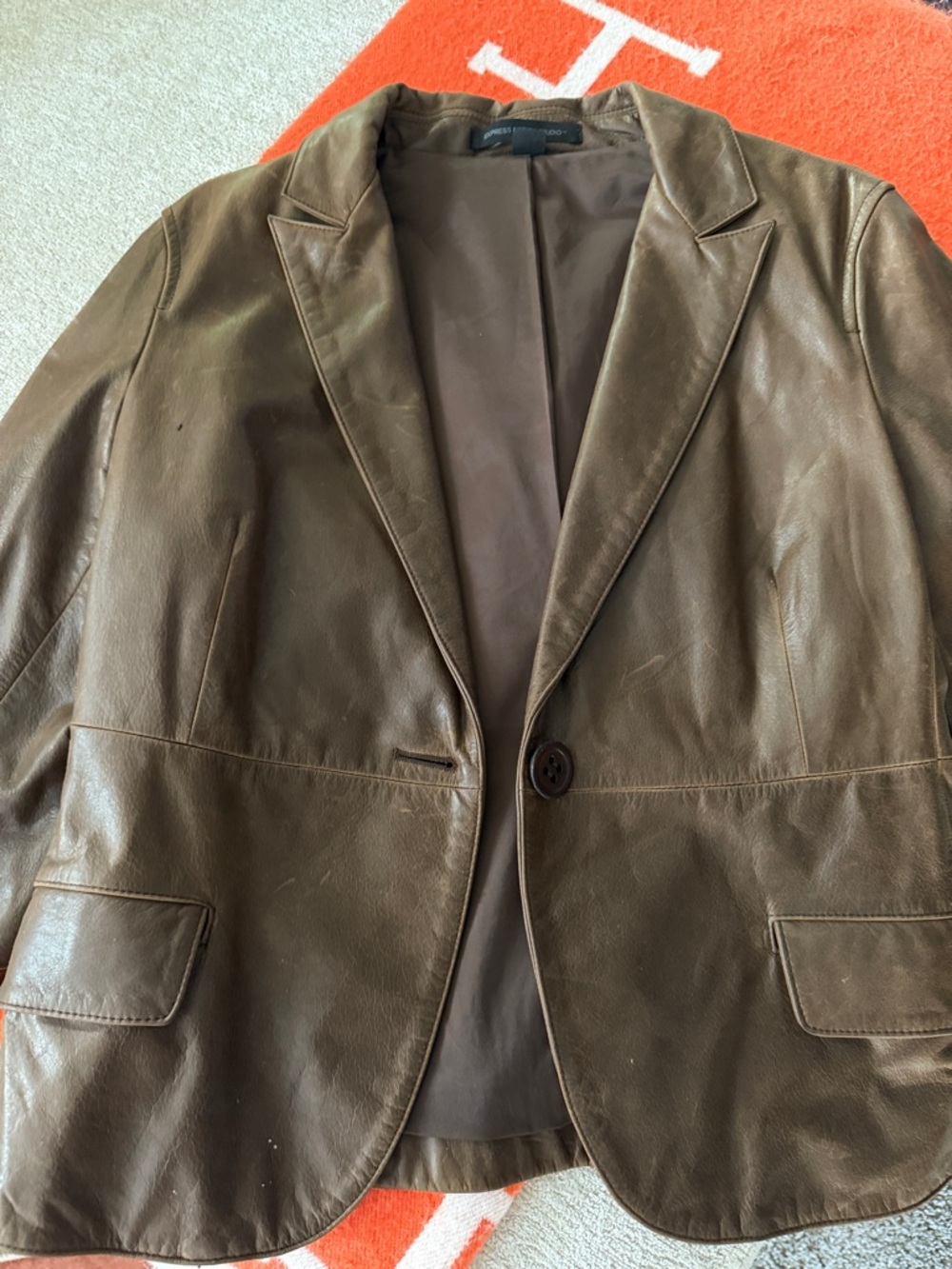 Express Design Studio Brown Leather Jacket